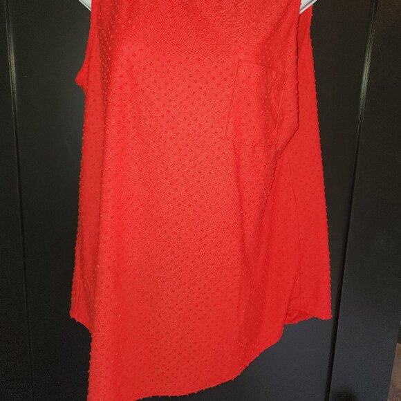 Betsey's Boutique Swiss Dot Pocket Tank in Red Sz XL - Picture 2 of 2